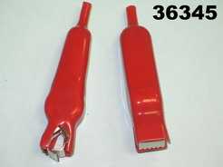 Зажим крокодил L-70 красный изолированный (8-0048)