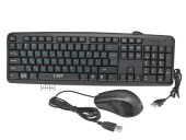 Комплект клавиатура+мышь USB проводная CBR 710 (черный)