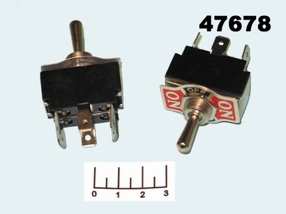 Тумблер 250/10 KN3C-223AP/TS-2 3-х позиционный без фиксации 6 контактов (клемма)
