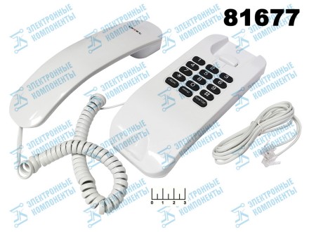 Телефон проводной Texet TX-215 (белый)