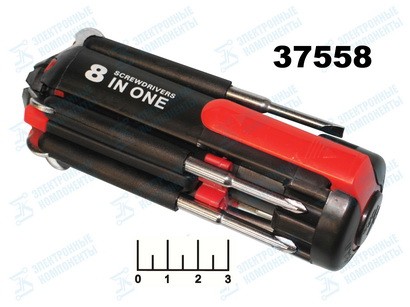Набор отверток ET-802 + фонарь (7 штук)