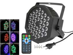 Светодинамическая установка LED PAR 36*3W DMX512 + ПДУ (RGB)