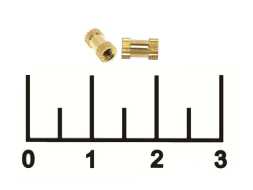 Втулка с внутренней резьбой М2*6*3.5 латунь