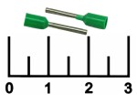 Клемма концевая (НШВИ) 0.5мм 1.3/10 (1мм) DN00510 зеленая