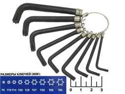 Набор шестигранников Torx 657120 (9 штук)