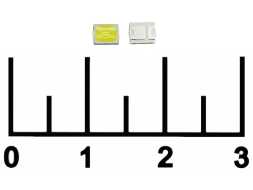 Светодиод LED 0.5W 3V 2835 6500K SMD (мал.конт +)