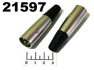Разъем XLR штекер металл длинный (JD-357)
