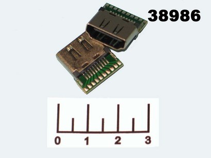 Разъем HDMI гнездо на плату (HDMI-F-19-01)
