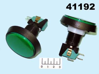 Кнопка для игровых автоматов зеленая круглая большая GMSI-1B-C