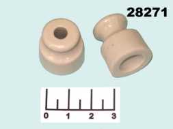 Изолятор роликовый керамический 18.5*24мм белый