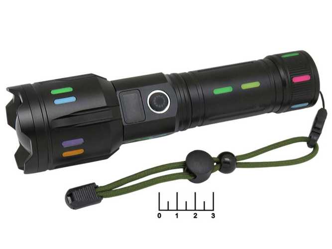 Фонарь 1*26650 1 светодиод аккумуляторный KZ-F08 5 режимов zoom (з/у Type C)