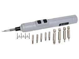 Отвертка аккумуляторная (micro USB) + биты (10 штук) PTS-025 (BJ007-1)