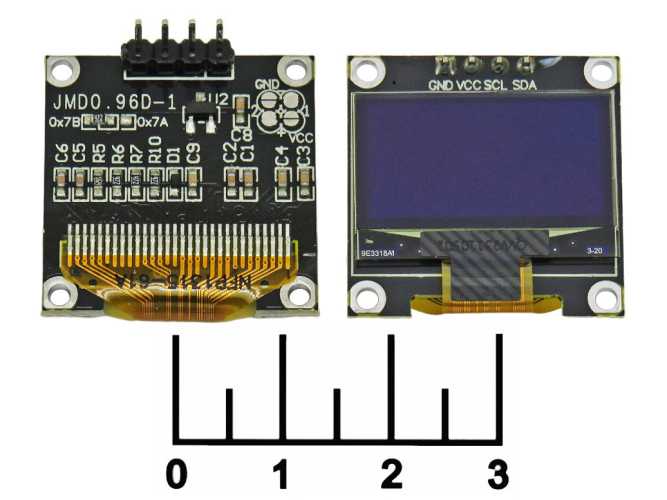 Радиоконструктор дисплей для Arduino 0.96&amp;quot; 128*64 OLED белый (IIC I2C)(1306)