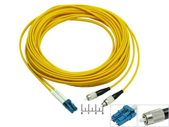Шнур оптический 2LC/UPC-2FC/UPC 3.0мм 10м