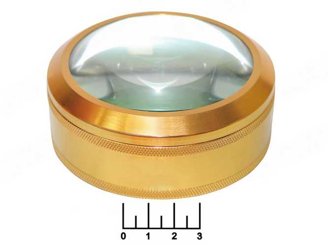 Лупа диам-100мм металл gold