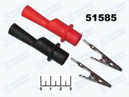 Зажим крокодил L-50 (2 штуки) изолированные для тонких щупов (ETL-111/TL-1A)