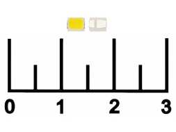 Светодиод LED 0.5W 3V 2835 3000K SMD (мал.конт +)