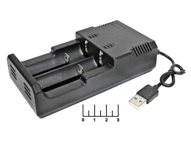 Зарядное устройство для литиевых элементов 4.2V 1A 2*18650 FA-8863B (18650/26650/14500/16340)