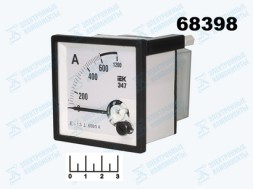 Измерительная головка амперметр 600/5A 72*72мм AC Э47 ИЭК