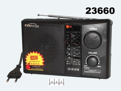Радиоприемник Cafini CF-R18FM + USB/SD аккумуляторный
