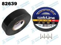 Изолента 0.15мм*19мм*25м черная Safeline