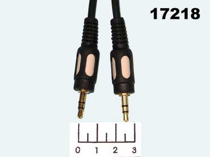 Шнур AUD 3.5-AUD 3.5 стерео 3м gold пластик Premier (AUX) (5-132)