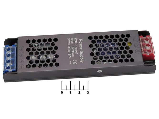 Блок питания 12V 12.5A 150W S-150-12 (узкий)