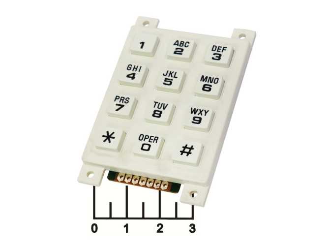 Клавиатура 12 кнопок AK-804-A-WWB