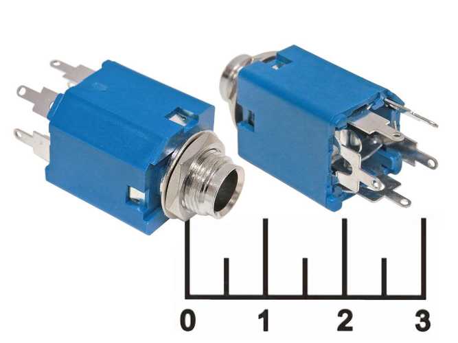 Разъем AUD 6.3 гнездо стерео на плату