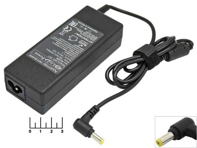 Блок питания 19V 4.74A MG-301 импульсный (5.5*1.7) без шнура (для ноутбука) угол