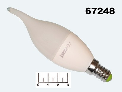 Лампа светодиодная 220V 7W E14 4000K белый свеча на ветру матовая (37*128) Jazzway (560lm)