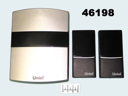Звонок 2AA/23A Uniel UDB-004W-SL беспроводной 32 мелодии (2 кнопки + 1 база)