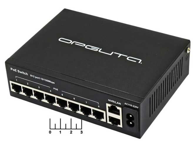 Коммутатор 8P8C (RJ-45) 8 выходов POE OT-VNP36