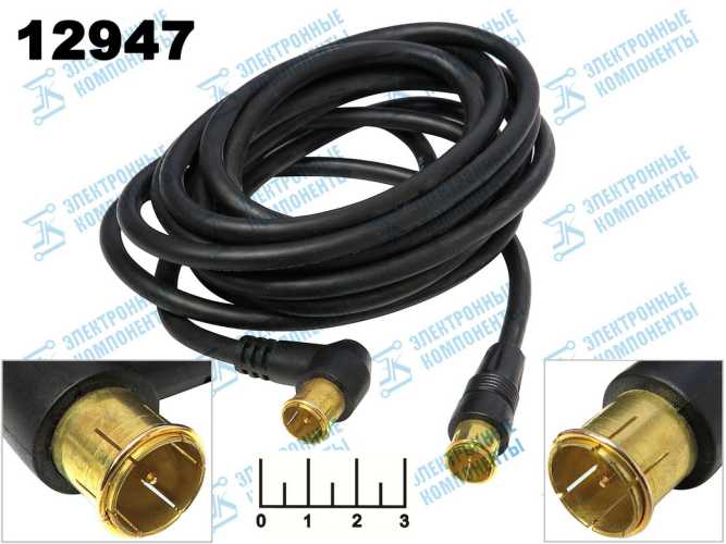 Шнур FM-FM к музыкальному центру 3м gold