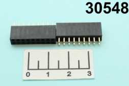 Разъем PBD-18 (2*9) гнездо шаг 2.54мм черный