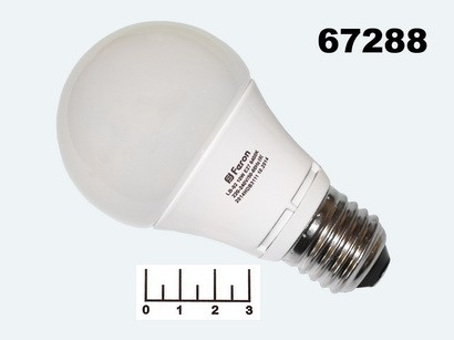Лампа светодиодная 220V 10W E27 6400K белый холодный A60 Feron LB-92 (25459) (800lm)