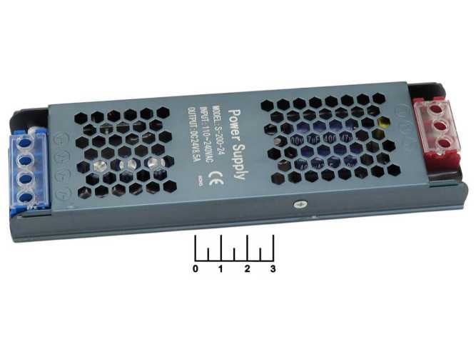 Блок питания 24V 8.5A 200W S-200-24 (узкий)