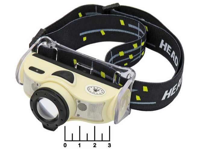 Фонарь налобный 1+2 светодиода аккумуляторный YYC-GY-18-T6 4 режима (з/у micro USB)