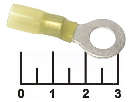 Клемма кольцевая 8мм желтая термоусадочная (RV5.5-8)