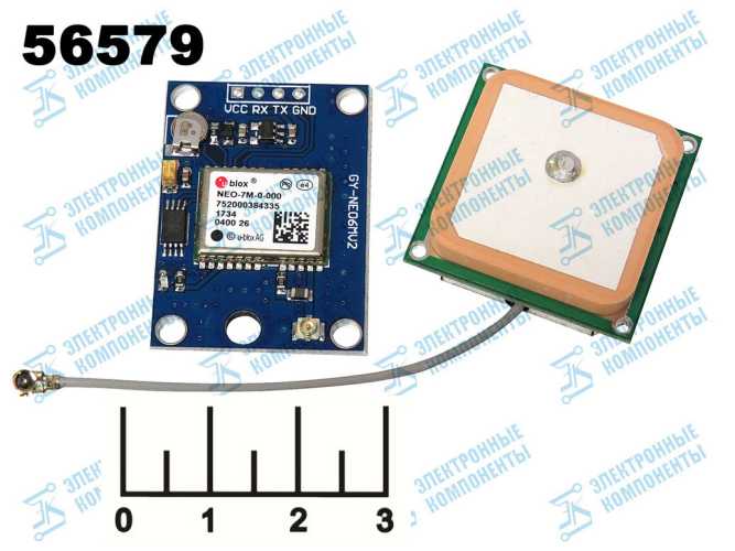 Радиоконструктор Arduino GPS модуль NEO-7M-0-000