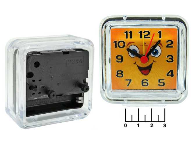 Часы-будильник кварцевые Rubin Смайлик B1-015
