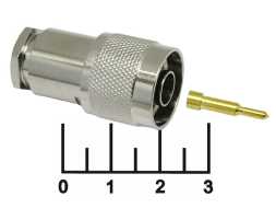 Разъем N штекер под пайку RG-213 8DFB (30мм) (N-S8P)