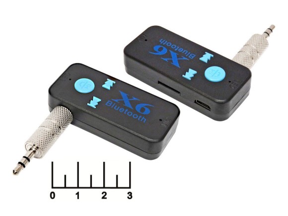 Bluetooth стерео ресивер 4.1 3.5мм Jack + шнур USB-micro USB X6 (215-3697)
