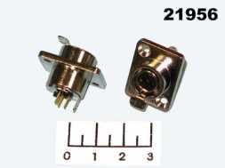 Разъем mini XLR гнездо 4 контакта в панель под 2 винта