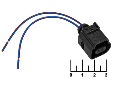 Разъем 2pin гнездо влагозащищенный на проводе 8K0973702 Cargen (AX958)