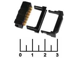 Разъем 14pin гнездо на шлейф шаг 2.54мм IDC-14F