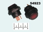 Кнопка 14/10 R13-553 LED красная с фиксацией 3 контакта (подсветка 12V)