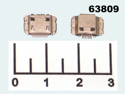 Разъем питания micro USB 7pin гнездо Samsung I5510/S5330/S5570/C3222 (P3-2261) тип 2