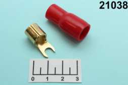 Клемма U-образная 25/5 gold красная