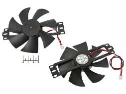 Вентилятор 12-18V 0.18A 105мм (разъем 2pin) с креплением